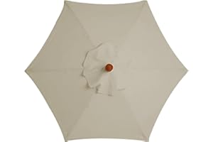 XQZMD Replacement Parasol Canopy, Sun Umbrella Replacement Parasol Fabric Cover with 6/8 Ribs, 2.7m/3m Garden Parasol Canopy Cover Replacement Top for Garden, Patio Umbrella