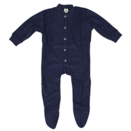 Cosilana - Baby Pyjamas / Sleepsuit5-5? years (Height 44-46 inch) (Size 116), Marine, 100% Organic Merino Wool