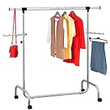✅ 2 ZUSÄTZLICHE STANGEN : die sich an den Enden des Schranks befinden und 360° drehbar sind. Ideal für Gürtel, Kleiderbügel, Kravatten, Regenschirme oder Handtaschen. Sie sind in der Höhe verstellbar.