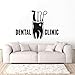 Produktbild yaoxingfu Vinyl Wandaufkleber Zahnklinik Logo Wandbild Stomatologie Fensteraufkleber Zahnpflege Shop Decor Abnehmbare Klinik Poster Ay schwarz 57x38cm