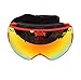 Produktbild Herren-und Damenskiegenschen Anti-Nebel und Anti-uv-Begichern Windproof Warm Skibrillen für Ski-und Radsport,Red