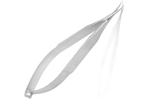 LIFEBEAT Extra Fine Curved Cuticle Scissors | Stainless Steel with Superior Rebound Feel | Ideal for Eyebrows, Eyelashes, Nail Trimming, and Dry Skin Care | Featuring Fine Pointed Tips for Precise Detailing an