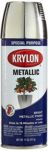 Krylon Division 1404 Chrome Aluminum Metallic Spray Paint - Pack of 6