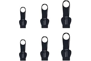 CTRUEE 6Pcs Fix Zip Puller Zip Slider Replacement Zip Fix-3 Sizes Fix A Zipper Universal Metal Sewing Kit Fix Zipper Fix A Zipper Kit (6 Pieces)