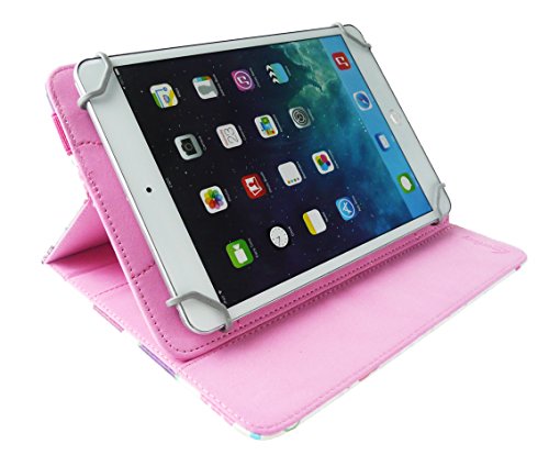 Emartbuy® Dragon Touch Y88X 7 Zoll Tablet PC Quad Core Universalbereich Multi-ColouRot Owls Multi Winkel Folio Executive Case Cover Wallet Hülle Schutzhülle mit Kartensteckplätze + Hot Rosa Eingabestift - 7