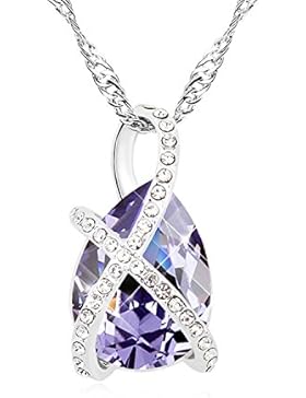 FANSING Schmuck Luxus Österreichischer Kristall Halskette Anhänger für Damen Mädchen