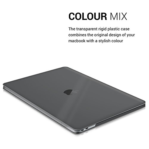 kwmobile Crystal Hülle für Apple MacBook Pro 13″ (ab 2016) Touchbar Hard Case – dünne durchsichtige transparente Schutzhülle Cover Tasche Schwarz Transparent - 4