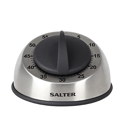Salter 338Ssbkxr Minuteur Mecanique Inox Noir/Argent