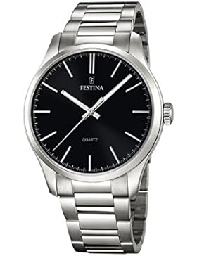 Festina Damen-Armbanduhr XL Analog Quarz Edelstahl F16807/2