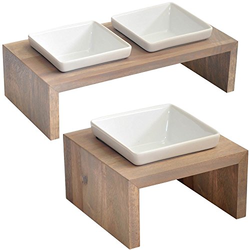 Wolters-Cat-Dog-Replus-Meshidai-Food-Station-with-Double-Bowl-Slate-Wood-Ceramic-XS