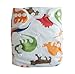 Alva Baby One Size Washable Reusable Minky Cloth Naappy for 6-33lbs Baby (Dinosaur) 1pcs+2 Liners M12-EU