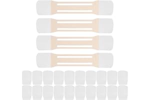 DOKRIN Productos para el cuidado del cuello y del escote，Paquete de 4 parches antiarrugas para el cuello y 20 parches de repuesto, parches para lifting facial, cinta invisible, antienvejecimiento