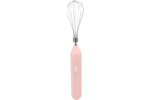 BAOK Batteur Électrique Sans Fil, Fouet Électrique Portable pour la Cuisson à la Maison (Rose)