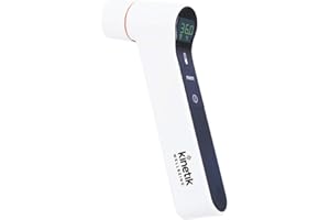 KINETIK MEDICAL Kinetik Wellbeing Digital Ear thermometer & Forehead, Non Contact - Temperature Thermometer with Infra-red Technology for Kids, Adults - 1 Second Readings with Baby Fever Alarm - Used by the NHS