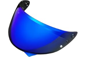 MTDVZR HJ-34P Helmet Visor Replacement,UV Protective Scratch-Resistant Helmet Face Shield Windproof Visor Compatible with HJC C10 (Revo Deep Blue-Day Use Only)