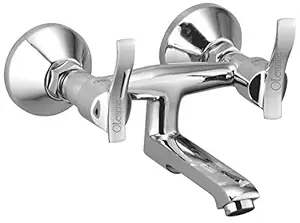 Oleanna Oalwmnt Angel Non Telephonic Wall Mixer with Disc Fitting, Quarter Turn, Form Flow (Silver, Chrome Finish)