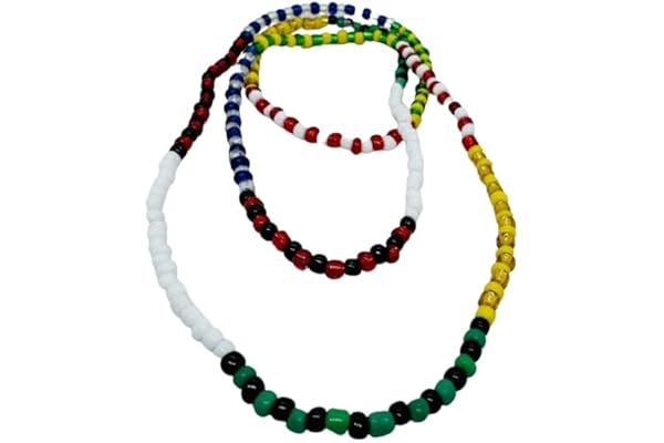 COLLAR ELEKE DE LAS 7 POTENCIAS AFRICANAS. RELIGION YORUBA. IFA. SANTERIA CUBANA. ORISHAS. OSHA. YORUBA CREATIONS