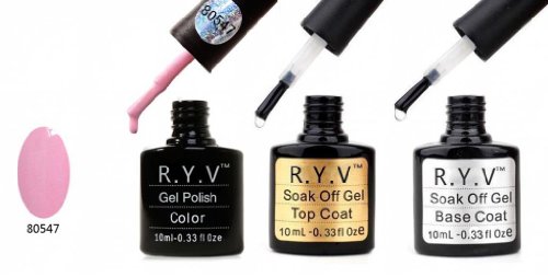 RYV by Bluesky UV Gel Shellac Nail Polish ANY COLOUR + TOP & BASE COAT