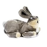 hasenschuhe  Funslippers Unisex Tierhausschuhe Hausschuhe Lustig Hase, Grau, 39/41 EU