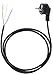 Produktbild Anschlussleitung Zuleitung Stecker Netzkabel Stromkabel 3-polig 3 x 1mm2 (1.5 Meter, Schwarz)