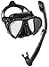 Produktbild Cressi Matrix Mask with Dry Snorkel Set Combo, All Black