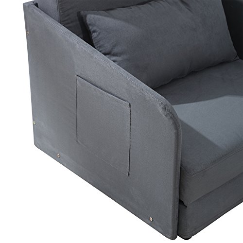 Single Sofa Bed Armchair Soft Floor Sleeper Lounger Futon Couch