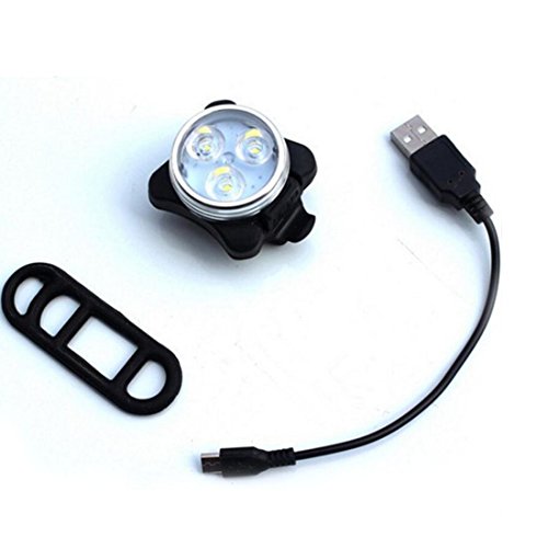 Wiederaufladbares LED Fahrradlicht, EveShine wasserdichter Front- und Hecklicht für Fahrrad – 650mah Lithium Batterie, USB Kabel mitgeliefert, 4 Lichtmodi