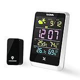 Bunte Wetterstation Uhr - Funkwetterstation Digital...