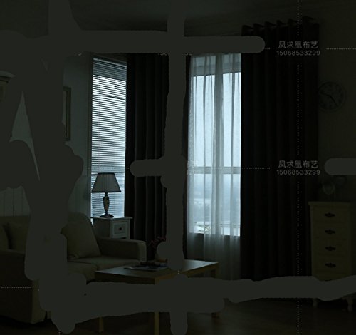 KEYNIS Gardinen Blickdicht Verdunklungsgardine mit Ösen, Thermogardine Verdunklungsvorhang für Schlafzimmer 2er set (140x245cm, Beige) - 7