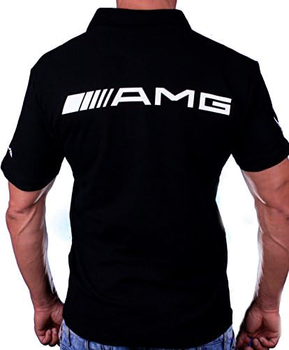 Mercedes-Benz AMG T-Shirt Logo Emblem Auto Moto Black Polo Tshirt Mercedes (XXXL)