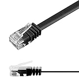 flaches Patchkabel, geeignet für  10 / 100 / 1000 Mbit/s Base-T Netzwerke, bis Gigabit Übertragungsgeschwindigkeit für ideale Netzwerkperformance, schnelle Datenübertragung, niedriger Ping, passend für alle gängigen Geräte mit RJ45 Netzwerkanschluss