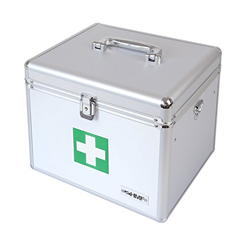 HMF 14702-09 Alu Medizinkoffer, Erste Hilfe Koffer, Tragegriff, 30 x 25 x 25 cm - 3