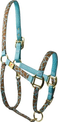 Red Haute Horse GIRT1203 A High Fashion Horse Horse Halter, Giraffe Teal