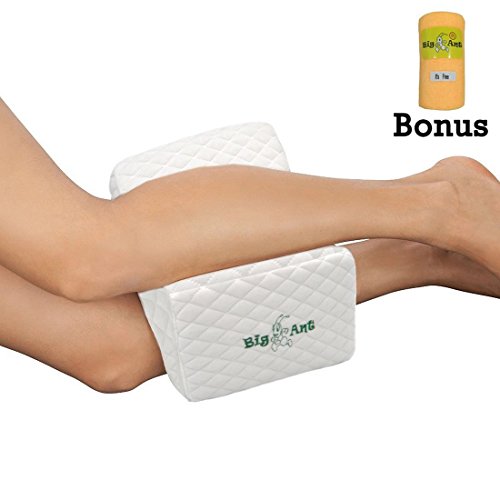 Orthopädisches Kniekissen für Ischiasentlastung - Bestes für unteres hinteres, Bein und Knie Schmerz- Gedächtnis-Schaum-Keil-Kontur-Bein-Kissen mit entfernbarer Abdeckung