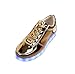 Produktbild Herren/Damen Sneaker, Herren/Damen Sneaker, Mode Leuchtende Freizeitschuhe für Paare Unisex Licht schnüren LED-Lade Sneaker USB Atmungsaktive Multifunktionale Schuhe (41, Gold)