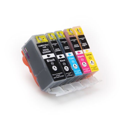 5er Set kompatible Druckerpatronen für CANON PGI-525 / CLI-526 mit CHIP und Füllstandsanzeige | je 1x BK/PBK/C/M/Y | ersetzt Patronen für Canon Pixma IP4850 IP4950 IX6550 MG5150 MG5250 MG5350 MG6150 MG6250 MG8150 MX885 MX715 MX895