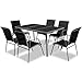 Produktbild vidaXL 7-tlg. Gartenmöbel-Set Essgruppe Schwarz