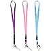 Produktbild 3 Stück Schlüsselband Umhängeband Lanyards mit Abnehmbarer Gürtelschnalle für Mobile Handys, iPods, USB Sticks, Schlüssel und ID Karte (Blau, Lila, Rosa)