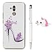 Produktbild Kompatibel für HUAWEI Mate20 lite Hülle, TPU Silikon Dünn Handy Schutzhülle mit Einhorn Kabelschutz Glitzer Stift, Gemalt Kratzfest Stoßfest Durchsichtig Weich Taschen, Rosa High Heels