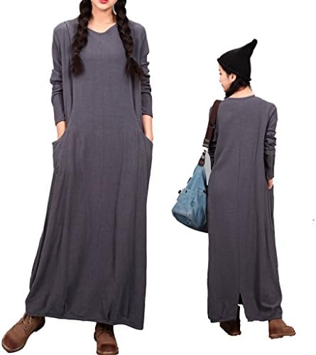 2017 New Prom Dresses Casual Cotton Linen Plus Size Maxi Dresses for Women