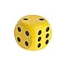 Produktbild Manyo 1pcs Holz Würfel, leicht und tragbar, perfekt für Brettspiel, Club und Bar Spiel Tool, Familienspiel, Math Teaching. (silber) (Gelb, 3 cm)