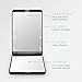 Plemo Dimmable LED Makeup Mirror, with 1× & 2 × Magnification Illuminated 8 LEDs Lighted Mirrors, Black, CR2025 Lithium Batteries Included