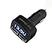Produktbild Hunpta Schwarz 4 In 1 Dual USB Auto Ladegerät Adapter Spannung DC 5V 3.1A Tester für iPhone (Schwarz)