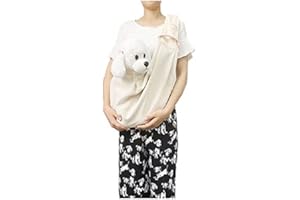 DOTBUY-SHOP Bolso para Perros Pequeños 7kg, Reversible Bolso Perro Bolso Perro Pequeño Manos Libres, Cómodo Duradero Bolsa de Viaje para Perros Gatos (One Size,Blanco Roto)