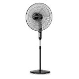 Taurus, Ventilateur sur pied Bergen 16CR, 944649, Système d'oscillation, Minuteur, 3 vitesses, 40 cm de diamètre, 45 W, noir