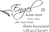 Wandtattoo mit Namen und Sternen ~ Spruch: Engel kann man nicht sehen ~ fürs Kinderzimmer und Schlafzimmer Mädchen und Jungen, 73024-100x58cm-schwarz, fürs Jungenzimmer, Mädchenzimmer Namensaufkleber Wandaufkleber Wandtatoos Sticker Aufkleber für die Wand, Tapetensticker, Tattoo aus Markenfolie mit Wunschname, in 32 Farben wählbar - 3
