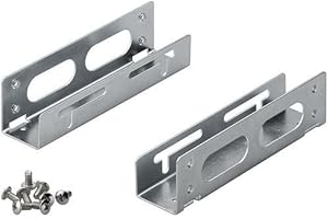 CABLEPELADO Adaptador Disco Duro Formato 3.5" a Bahía 5.25" | Conversor Bahía de 5,25 a 3,5 HDD | Incluye Tornillos | Metal