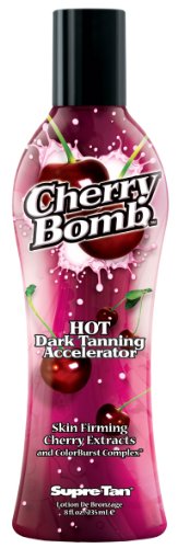 Supre Tan Cherry Bomb Hot Dark Tanning Maximiser with Skin Firming Cherry Extracts 235ml