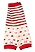 Baby Toddlers Girls Leg Warmers Pack of 3 PINK RED GIFT SET (Red Pink Polka Stripes)