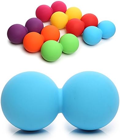 Silicone Massage Lacrosse Peanut Double Ball for Body Exercise Relaxation Trigger Point Muscle Massage Therapy. (Random Color)